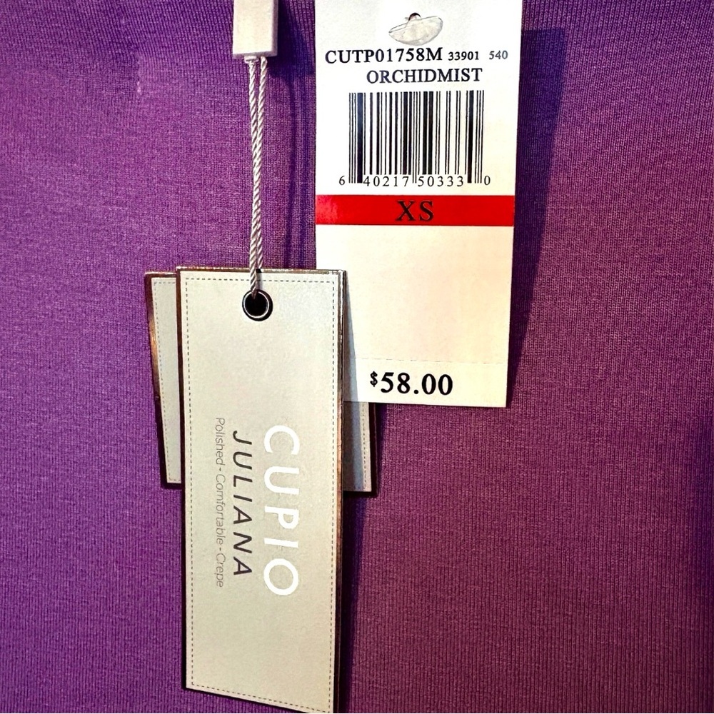 Cupio Lavender Long Sleeve Top with Ruffle Detail​ - Picture 4 of 4